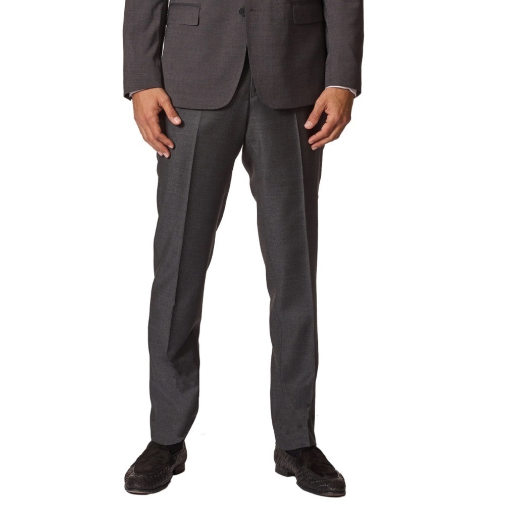 New JB Britches Wool Stretch Suit Pants Charcoal Gray Sz 36S